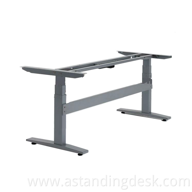 New Design office furniture standing sitting dual motor 3 segments electric adjustable study desk